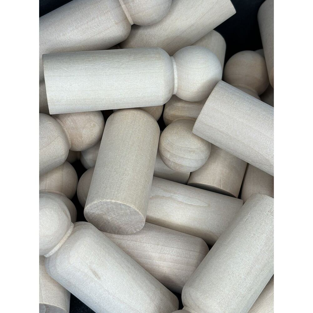 40pcs 3 1/2” Wooden Male Peg Doll Jumbo Dad Bulk Discount DIY Craft Wedding Cake